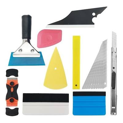 Window Tint Car Kit,Multi-Function Car Window Tint Kit Includes Scraper,Felt Scraper,Mini Vinyl Scrapers and Cutting Knife with Blade,Professtional Tints Kits for Cars (18PCS)
