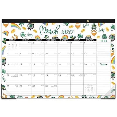 Desk Calendar 2026-2027, 17" x 12", Jul 2026 - Dec 2027(18 Months) | 2026-2027 Desk Calendar, 2027 Desk Calendar, Desk Pad, Corner Protectors, Elegant Design for Planning or Organizing
