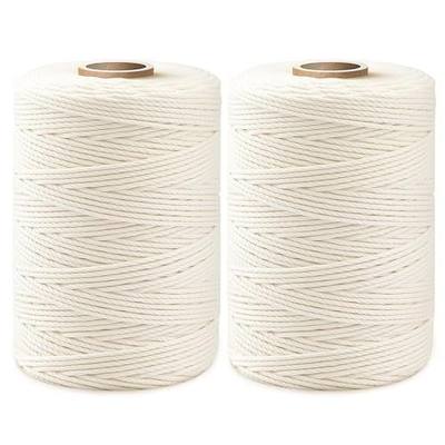 1,200ft (600ft x 2Rolls) Butchers Twine 2mm Cotton String for Cooking Kitchen Meat Turkey Sausage Roasting Baking Gift Wrapping DIY Crafts Crocheting Knitting