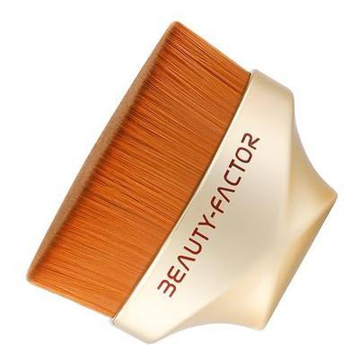 Flat Top Foundation Makeup Brush - Hexagon Kabuki Powder Make Up Brushes Soft and Dense Bristles with Protective Case for Liquid, Blending, Body, Self-tanner, Cream, Buffing (Gold)