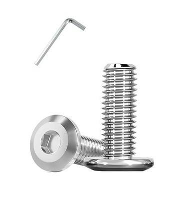 Metuja 1/4-20x1 Flat Head Hex Socket Cap Screws Bolts,304 Stainless Steel Fully Threaded Machine Screws with Hex Key (20PCS) Corrosion-Resistant for Furniture/Machinery