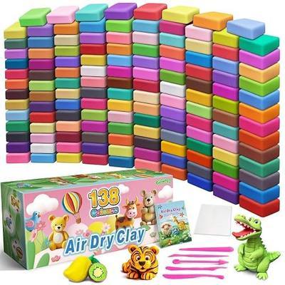 Air Dry Clay 138 Colors, Modeling Magic Clay Gift for Kids | Clay Set, 5 Sculpting Tools, Arts Crafts Gift, For Kids and Beginners