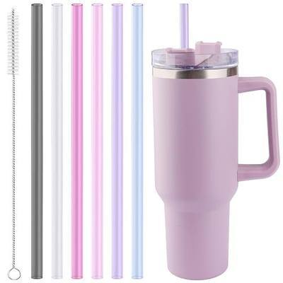 Joshey Replacement Straws for Stanley Quencher 40oz Tumbler, 6 Pack | 12 Inch Tritan Replacement Straws, 40 oz Tumbler Accessories, Reusable Plastic Drinking Straws