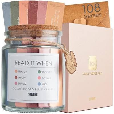 BLIEVE Read Me When Bible Verse Jar For Women, Graduation Gifts, Gift For Mom, Birthday Inspirational Christian Jar For Her