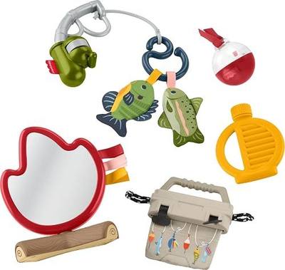 Fisher-Price Mini Me Moments Camp & Crinkle Set | Baby Toys, 7-Piece Fishing & Hiking Sensory Activities, Developmental Play for Newborns Ages 3+ Months