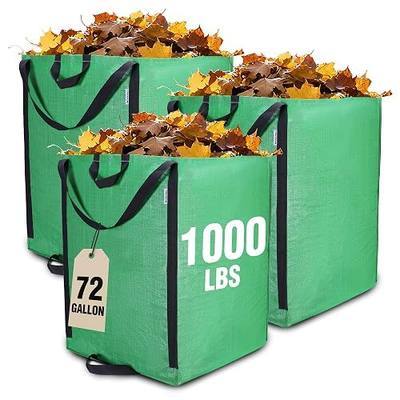 WORKPRO Reusable Self-Standing Yard Waste Bags 72-Gallon 3 Pack | Reinforced Handles: Durable construction for collecting leaves, grass, weeds, and garden debris