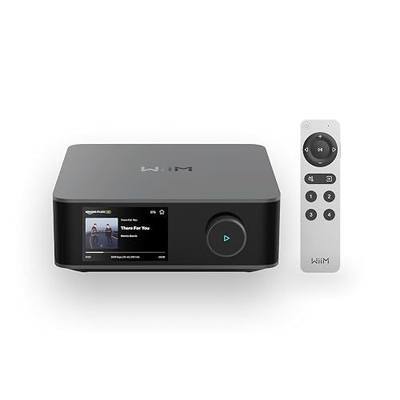WiiM Amp Ultra with Voice Remote 2 | 100W Streaming Amplifier with Premium ESS ES9039Q2M DAC & Dual TI TPA3255 Amps | Built-in RoomFit EQ & Touchscreen | HDMI ARC, Optical, RCA Inputs | Space Gray