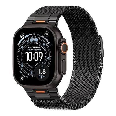 BXUXOHS Milanese Loop for Apple Watch Ultra 3/2 Band 49mm 46mm 45mm 44mm 42mm Men,Tactical Mecha Strap Military-Grade Design,Magnetic Metal Wristband for iWatch Ultra 2/3 Series 11/10/9/8/7/6/5/4 SE