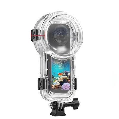 Invisible Dive Case for Insta360 X5, FotStdio Insta 360 X5 Waterproof Case 60m/196ft Underwater Diving Housing Cover Protective Sealed Shell Photography Housings Action Camera Accessories
