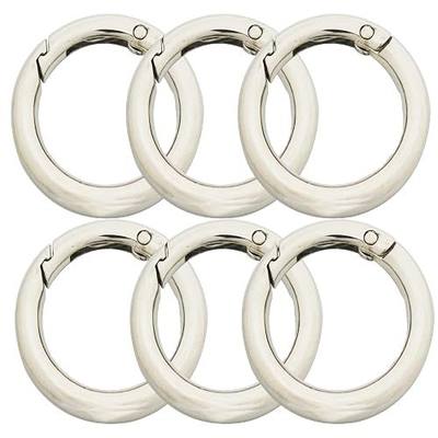 3/2.5/2/1.5 inch Big Round Carabiners Clips Metal Trigger Spring O Rings Snap Hooks DIY Charms Accessory for Keychains Bags Purses Crafts Making