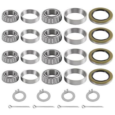 4 Sets 7000 LB Trailer Axle Bearing Kits 25580 14125A with Double Lip Grease Seals 10-36 10-10 for Tandem axles with #D42 Spindle