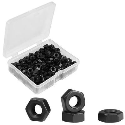 200pcs M3-0.5 Hex Nut, Carbon Steel Grade 8.8, Black Oxide, M3x0.5mm Hex Drive, Metric Hexagon Hex Nut Black, Small Nuts Fasteners, Right Hand, M3 Replacement Nut