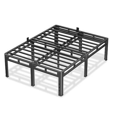 NKZ Queen Size Metal Platform Bed Frame, 24 Inch Dual-Layer Heavy Duty Base | 2-in-1 Base, 4000LBS Load Capacity, Noise-Free, Round Corner Legs, 4 Mattress Stoppers, Easy Assembly, No Box Spring need