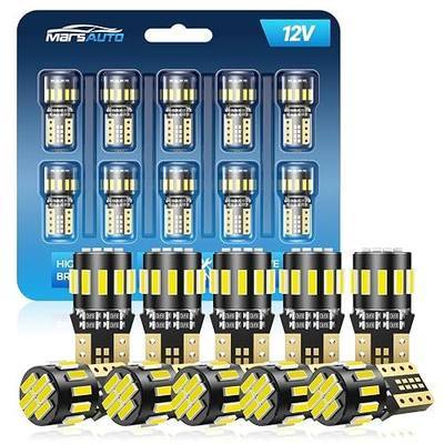 Marsauto 194 LED Bulb for License Plate Light, 6000K Super White 168 2825 W5W T10 Wedge Replacement LED Light Bulbs for Car Dome Map Courtesy Step Dash Trunk RV Interior Lighting