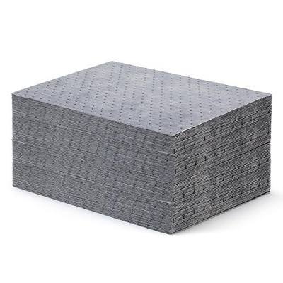 15" x 20" Heavyweight Oil and Water Absorbing Pads,Gray Absorbing Heavy Weight Oil and Water Absorbent Mat Pad 30Pads(Gray)