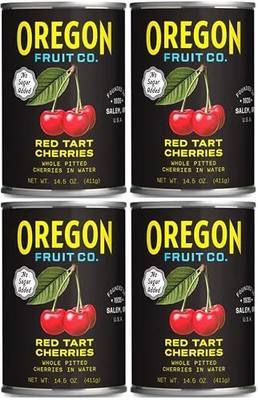 Oregon Red Tart Cherries, 14.5 Fluid Ounces, Pack of 4, Canned