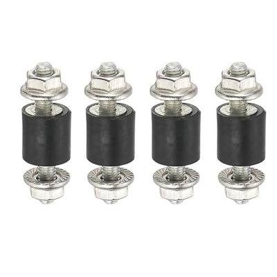 PATIKIL M3 8x8mm Rubber Isolator Mounts, 4 Pcs Rubber Studs Shock Absorber Anti-Vibration Isolation Damping Mounts with Lock Nuts for Motor, Air Compressor, Engines (20mm Height)