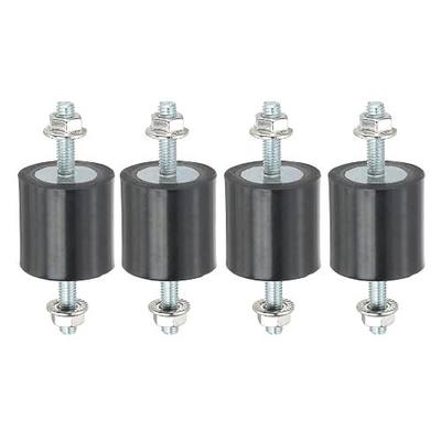 PATIKIL M6 30x30mm Rubber Isolator Mounts, 4 Pcs Rubber Studs Shock Absorber Anti-Vibration Isolation Damping Mounts with Lock Nuts for Motor, Air Compressor, Engines (76mm Height)