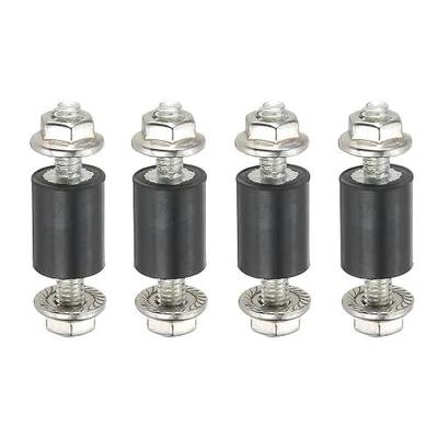PATIKIL M3 10x10mm Rubber Isolator Mounts, 4 Pcs Rubber Studs Shock Absorber Anti-Vibration Isolation Damping Mounts with Lock Nuts for Motor, Air Compressor, Engines (26mm Height)