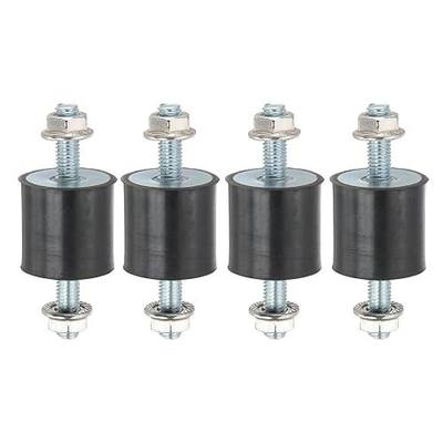 PATIKIL M8 30x30mm Rubber Isolator Mounts, 4 Pcs Rubber Studs Shock Absorber Anti-Vibration Isolation Damping Mounts with Lock Nuts for Motor, Air Compressor, Engines (76mm Height)