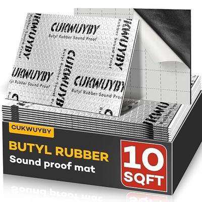 Sound Deading Material for Cars, 80mil (2mm) 10 sqft (0.93 sqm) Car Sound Deadening Mat, Butyl Automotive Sound Deadener, Noise Insulation and Vibration Dampening Material (9 pcs)