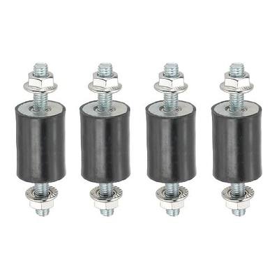 PATIKIL M6 20x25mm Rubber Isolator Mounts, 4 Pcs Rubber Studs Shock Absorber Anti-Vibration Isolation Damping Mounts with Lock Nuts for Motor, Air Compressor, Engines (61mm Height)