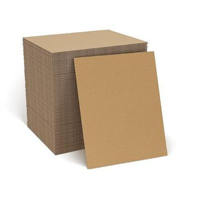 100 Pack 4x6 Inch Flat Corrugated Cardboard Sheets - 0.07 Inch Thick Square Thin Cardboard Padding Inserts for Crafts, Mailers, Box Dividers, Drawing & DIY Projects