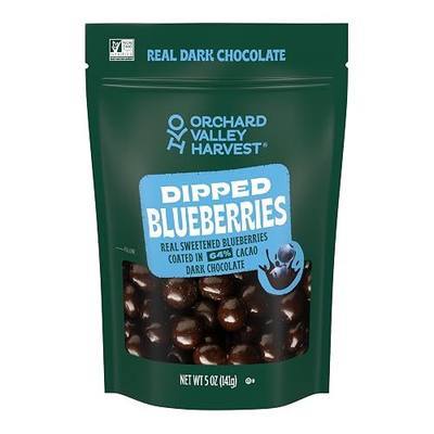 Dark Chocolate Dipped Blueberries 5 oz (Pack of 1), Made With Real Sweetened Blueberries, Gluten Free, Non-GMO Project Verified, No Artificial Colors or Flavors, Stand Up Bag, On-The-Go Snack For The Whole Family