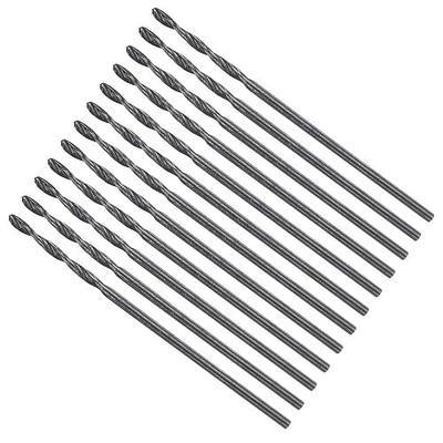 METALLIXITY Drill Bit (0.4mm) 12Pcs, 4241 High-Speed Steel Straight Shank Nitriding Black 118° for Wood Plastic Iron Copper Aluminum Low Soft Metal