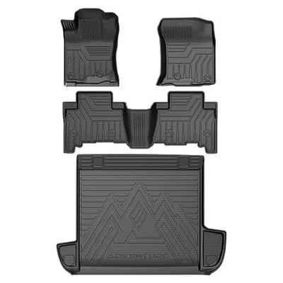 Mixsuper Floor Mat & Cargo Liner for Toyota 4Runner 2013-2024,All Weather TPE Rubber Floor Liners Protection for 4Runner Accessories,Full Set Anti-Slip Car Mats(Only Fit 5-Seat W/o Sliding Cargo Tray)
