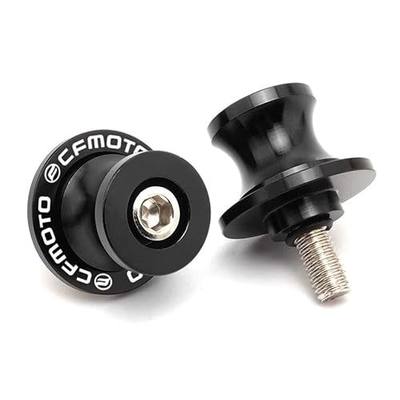 10MM 450SS Swing Arm Spools Sliders Fit For CFMOTO 450SS / 450NK / 650NK / ibex450 Stand Frame Slider Crash Bar Accessories,CNC T6061 Aluminum (Black)