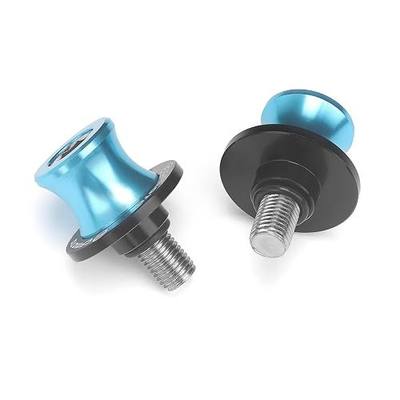 10MM 450SS Swing Arm Spools Sliders Fit For CFMOTO 450SS / 450NK / 650NK / ibex450 Stand Frame Slider Crash Bar Accessories,CNC T6061 Aluminum (Sky Blue)