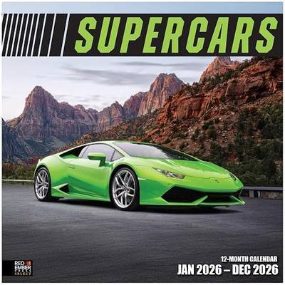 RED EMBER Select - Supercars 2026 Wall Calendar 12 Month | 12" x 24" Open | Thick & Sturdy Paper | Giftable | Luxury Exotic Sports Car Calendar 2026