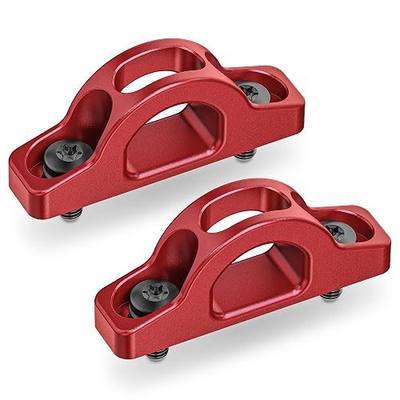 MZS Tie Down Hooks for 2005-2026 Tacoma / 2007-2025 Tundra Aluminium Red | Truck Bed Anchors Replace 66312-0C010, Anodized Surface, Weather Resistant, Easy Bolt-on, No Drill, Center Hole Design