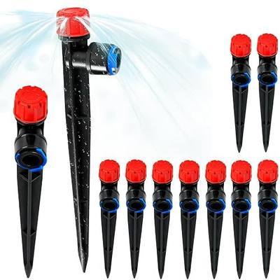 10PCS 1/4 inch Tubing Drip Irrigation Emitters Sprayer, Emitter Sprayer with Stake, Irrigation Dripper Sprinklers for Drip Irrigation System Parts & Connectors