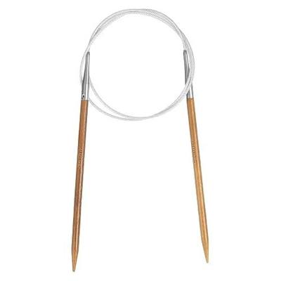 HARFINGTON Size US 8 (5mm) Bamboo Circular Knitting Needle 32 inch Round Carbonized Wooden Needle for Handmade Projects DIY Knitting Blankets Socks Hats Sweaters