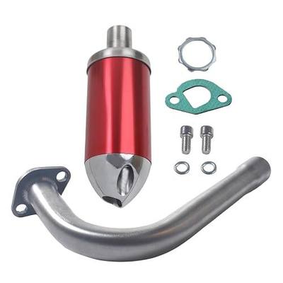 Exhaust Pipe with Muffler for Honda GX160 GX200 for Predator 212cc Red | for Coleman CT200U BT200X Mini Bike Go Kart