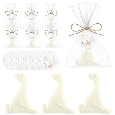 Demissle 20 Sets Goose Party Favors One Silly Goose Soaps with Thanks Card for Guest Gender Reveal Party Decorations(Fresh,White)