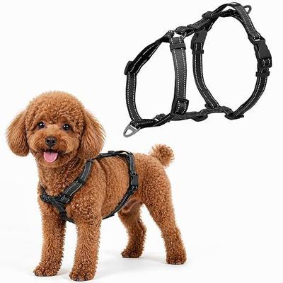 Dog Harness,Adjustable No Pull Dog Harness,Y-Shaped Design, Balance Harness with Reflective, Ideal for Small Dog Training Hiking, Easy Walk Harness,Durable High-Tensile Nylon Black-S