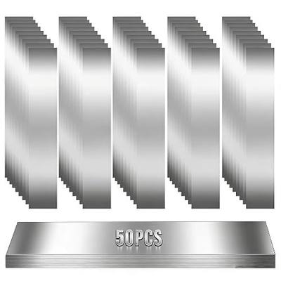 50 Pcs Shim Stock Assortment 0.007"-0.01" Thickness 1" Wx 6" L | 304 Stainless Steel ,Metal Shims for Leveling Filler Trim, DIY & Industrial Use