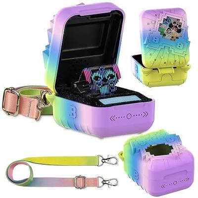 JCHPINE Silicone Cover Case for Bitzee Disney Interactive Digital Pet | Protective Skin Sleeve for Bitzee Disney Virtual Electronic Pets Case with Lanyard (Rainbow)