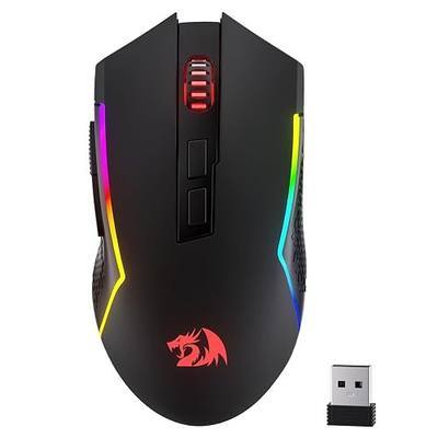 Redragon M693 LIT Wireless RGB Gaming Mouse 12800 DPI Remapping Keys | Cable-Free 0 Delay, Redefine Keybinding Macro, Vibing Backlight, Ergonomic Grip Body Comfort