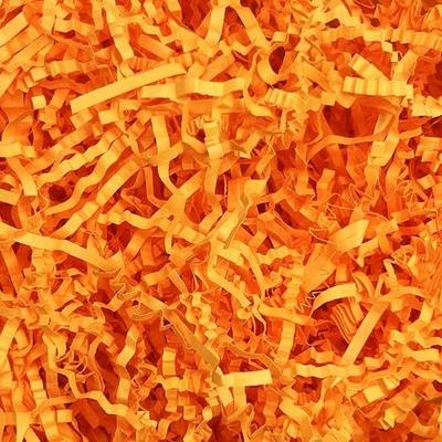 1LB Crinkle Cut Paper Shred Filler, Paper Shreds for Basket Fillers, Birthday, Gift Wrapping, Anniversary, Wedding, Halloween, Thanksgiving, Christmas Gift Decor Party Filler (Fluorescent Orange)
