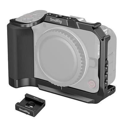 SmallRig R50 V Camera Cage for Canon R50V, Built-in Ergonomic Silicone Grip, QR Plate for Arca, 1/4"-20 Threaded Hole, 3/8"-16 Holes for ARRI, Cold Shoe, QD Sockets, Vertical Shooting(Black)-5427