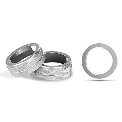 Aluminum Alloy AC Knob Covers & Start/Stop Push Button Ring for Toyota RAV4 2019-2024 (3Pcs Silver) - HVAC Control Console Switch Rings, Metal Interior Upgrade Accessories