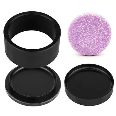 2.5inch Round Soap Shampoo Bar Mold, 3D Plastic Solid Bath Bomb Shower Steamer Press Molds for Making Shampoo Bars, Shower Steamers, Soaps, Bath Bombs, DIY Making Supplies (Round)