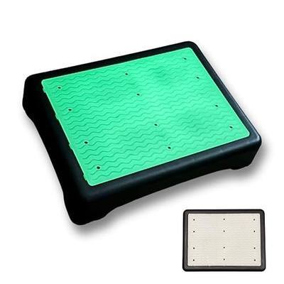 Sturdy 3.35in Mobility Step Stool for Seniors, Adults & Children – Non-Slip, Luminous Glow in the Dark Top for Safety – Portable Indoor/Outdoor Riser for Car, Bed, Shower, Stairs & More (Black)