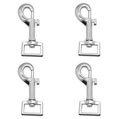 4 Pack Swivel Bolt Snap Hooks Dog Leash Hooks Dog Clips Trigger Snaps for Heavy Duty Pet Leashes & Collar, Flag Clasp, Single Ended Clip, Key Chain Clasp, Pet Buckle, DIY Project