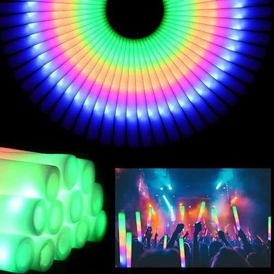 36 Pcs LED Foam Glow Sticks Bulk,Glow in The Dark Party Supplies,Foam Light Up Sticks 3 Modes of Color Flashing for Birthday,Wedding,Raves,Carnival,Halloween Christmas,New Year,Concert