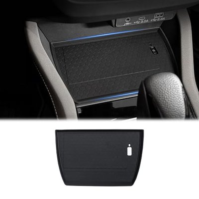 JKCOVER Center Console Wireless Charging Protective Non-Slip Mat Compatible with 2025 Subaru Forester Interior Accessories Waterproof Silicone Protection Pad Black(Not for 2026)